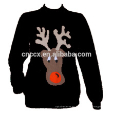 Suéter de reno unisex PK18ST036 de cuello redondo de Navidad